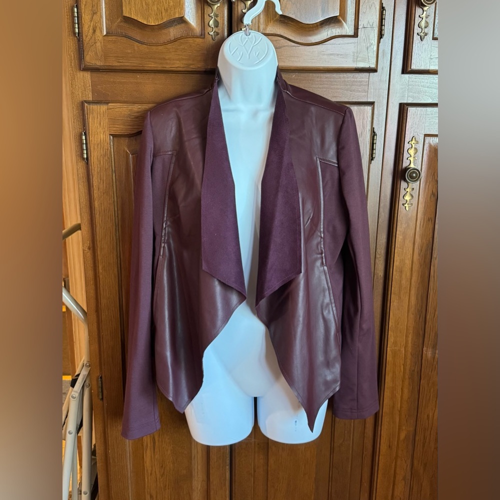 Edyson Women's Faux Suede and Faux Leather Jacket, Size M, NWOT